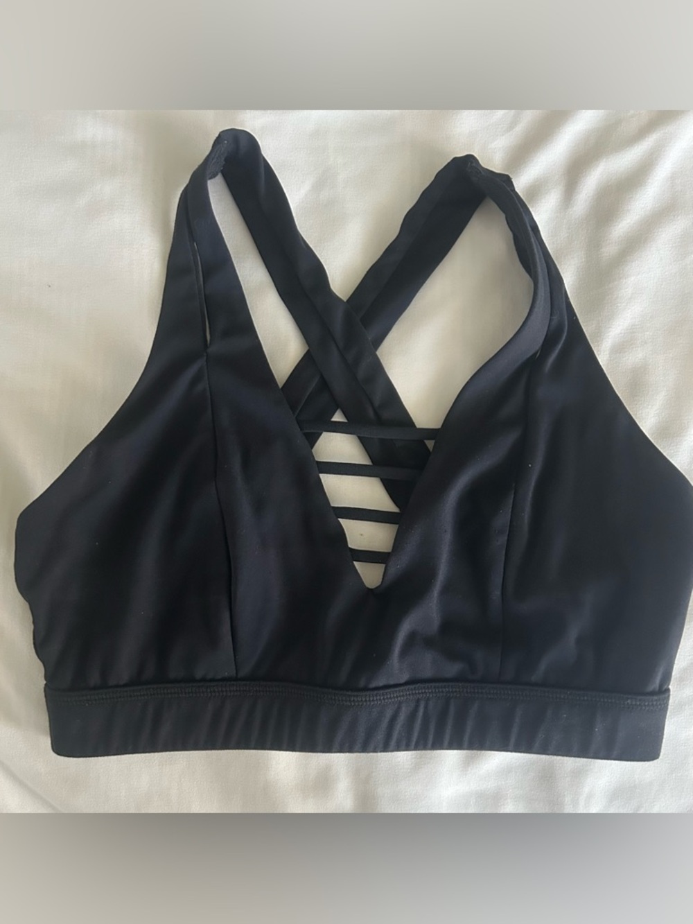 Born Primitive Black Strappy V-Neck Sports Bra